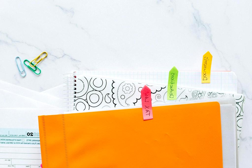 Person consulting with expert over document organization plan