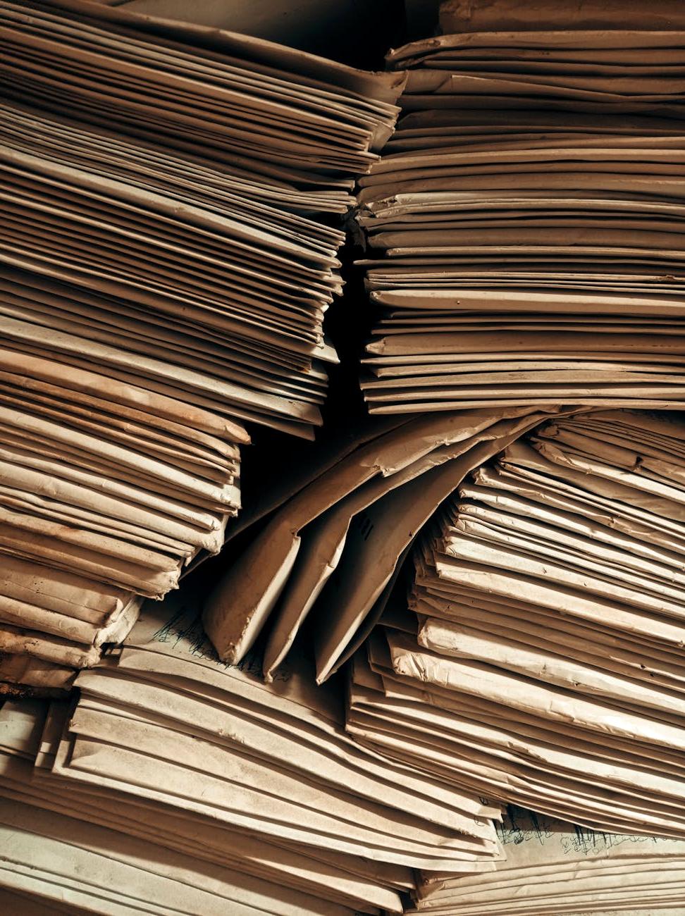 Hands organizing document folders in neat filing system